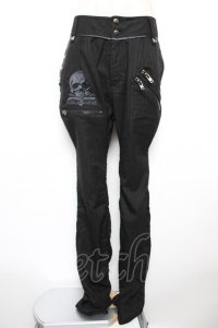 SEX POT ReVeNGe / ラメストライプパンツ M 黒 Y-25-12-17-118-SP-PA-SZ-ZY