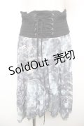 Ozz Croce / 総柄変形スカート  グレー Y-25-12-17-119-OO-SK-SZ-ZS
