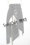 Ozz Croce / プリント入りオーバースカート  黒 Y-25-12-17-120-OO-SK-SZ-ZY