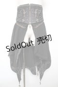 Ozz oneste / 薔薇十字刺繍イレギュラーオーバーコルセット  黒 Y-25-12-17-121-OO-SK-SZ-ZY