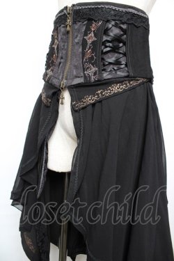 画像3: Ozz oneste / 薔薇十字刺繍イレギュラーオーバーコルセット  黒 Y-25-12-17-121-OO-SK-SZ-ZY