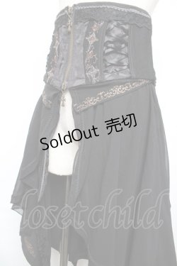 画像3: Ozz oneste / 薔薇十字刺繍イレギュラーオーバーコルセット  黒 Y-25-12-17-121-OO-SK-SZ-ZY
