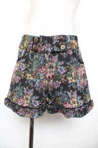 axes femme / ゴブランショートパンツ  黒 Y-25-12-17-128-AX-PA-SZ-ZY