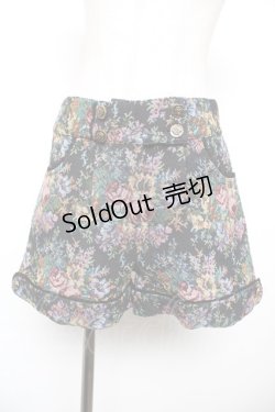 画像1: axes femme / ゴブランショートパンツ  黒 Y-25-12-17-128-AX-PA-SZ-ZY