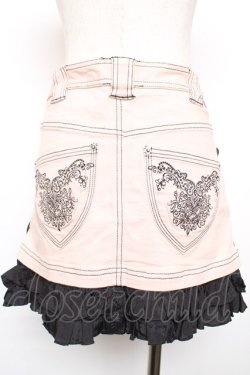 画像2: ALGONQUINS / 刺繍ポケットデニムスカート  ピンク Y-25-12-17-131-AL-SK-SZ-ZY