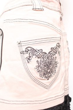 画像3: ALGONQUINS / 刺繍ポケットデニムスカート  ピンク Y-25-12-17-131-AL-SK-SZ-ZY