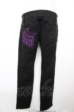 画像2: ALGONQUINS / バイカラーダメージパンツ 2 カーキ×黒 Y-25-12-17-132-AL-PA-SZ-ZY