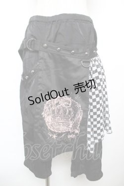 画像1: ALGONQUINS / オーバースカート付きパンツ F 黒 Y-25-12-17-133-AL-PA-SZ-ZY