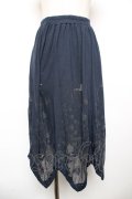 PUTUMAYO / ワンダーランドpt透かしスカート  紺 Y-25-12-17-134-PT-SK-SZ-ZY