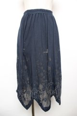 PUTUMAYO / ワンダーランドpt透かしスカート  紺 Y-25-12-17-134-PT-SK-SZ-ZY