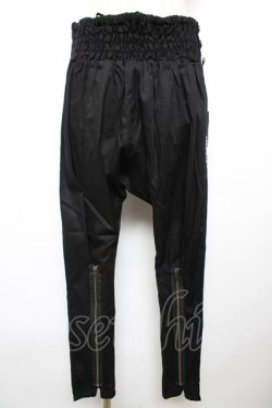 画像1: PUTUMAYO / エンブレム刺繍裾ZIPパンツ  黒 Y-25-12-17-135-PT-PA-SZ-ZY