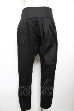 画像2: PUTUMAYO / エンブレム刺繍裾ZIPパンツ  黒 Y-25-12-17-135-PT-PA-SZ-ZY