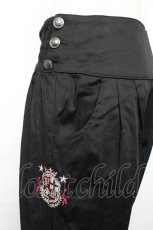 画像3: PUTUMAYO / エンブレム刺繍裾ZIPパンツ  黒 Y-25-12-17-135-PT-PA-SZ-ZY (3)