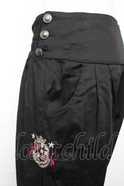 画像3: PUTUMAYO / エンブレム刺繍裾ZIPパンツ  黒 Y-25-12-17-135-PT-PA-SZ-ZY