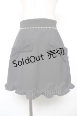 Ank Rouge / パールラインリボンレーススカート M 黒 Y-25-12-17-136-CA-SK-SZ-ZY