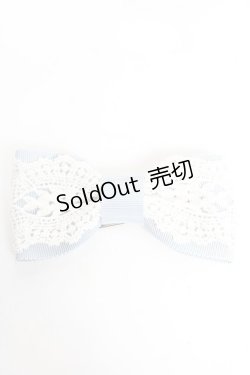 画像1: Melody BasKet / レースリボンヘアクリップ  サックス Y-25-12-17-017-LO-AC-SZ-ZT0304W