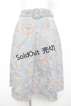 画像1: axes femme POETIQUE / ゴブランタックＡラインスカート M ブルー Y-25-12-17-138-AX-SK-SZ-ZS