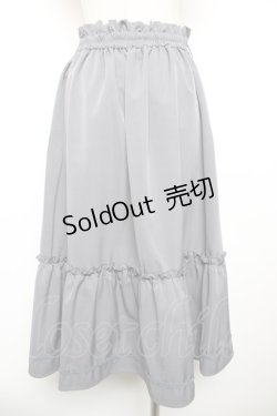 画像2: axes femme / 花刺繍入り切替フレアスカート M グレー Y-25-12-17-140-AX-SK-SZ-ZS