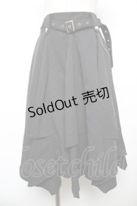 axes femme / ボリューム×アシメヘムスカート F 黒 Y-25-12-17-141-AX-SK-SZ-ZY