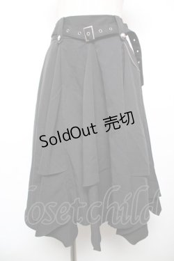 画像1: axes femme / ボリューム×アシメヘムスカート F 黒 Y-25-12-17-141-AX-SK-SZ-ZY