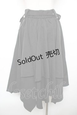 画像2: axes femme / ボリューム×アシメヘムスカート F 黒 Y-25-12-17-141-AX-SK-SZ-ZY