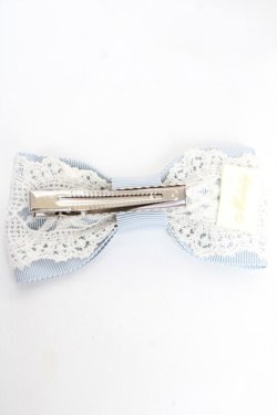 画像2: Melody BasKet / レースリボンヘアクリップ  サックス Y-25-12-17-017-LO-AC-SZ-ZY