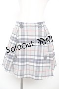 MILK / ウールチェックスカート  グレーｘ紺 Y-25-12-17-144-ML-SK-AS-ZI