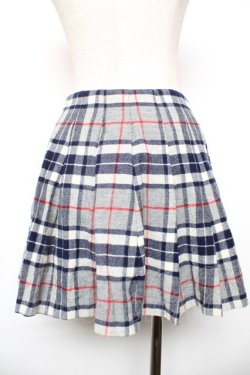画像2: MILK / ウールチェックスカート  グレーｘ紺 Y-25-12-17-144-ML-SK-AS-ZY