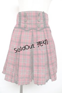 画像1: axes femme POETIQUE / チェックキュロット M ワイン Y-25-12-17-146-AX-SK-SZ-ZY