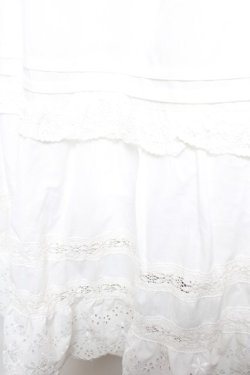 画像3: axes femme / コットンフレアロングスカート M 白 Y-25-12-17-147-AX-SK-SZ-ZY