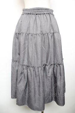 画像2: axes femme POETIQUE / ベルトデザインティアードスカート M グレー Y-25-12-17-148-AX-SK-SZ-ZY