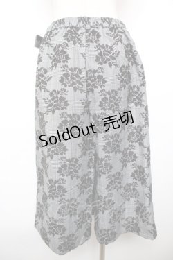 画像2: axes femme / 花柄スカート巻きパンツ M 黒 Y-25-12-17-149-AX-PA-SZ-ZS