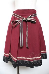 axes femme POETIQUE / バイカラープリーツスカート  ワイン Y-25-12-17-154-AX-SK-SZ-ZY