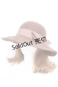 an another angelus / グログランリボンウールハット F ブラウン Y-25-12-17-019-CA-AC-SZ-ZY