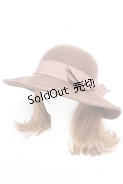 画像1: an another angelus / グログランリボンウールハット F ブラウン Y-25-12-17-019-CA-AC-SZ-ZY