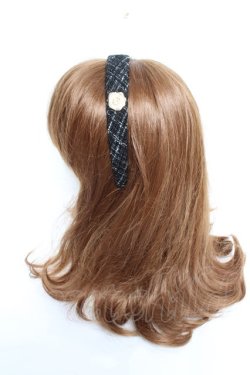 画像2: m petit by misako / NINA‘Sコラボツイードカチューシャ  黒 Y-25-12-17-021-LO-AC-SZ-ZY