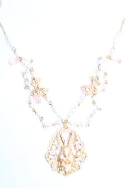 画像1: axes femme POETIQUE / ラビットフレームネックレス  ゴールド Y-25-12-17-004-AX-AC-SZ-ZY