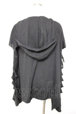 画像2: SEX POT ReVeNGe / 袖クラッシュptカットソー  黒×白 Y-25-12-17-025-SP-TO-SZ-ZY