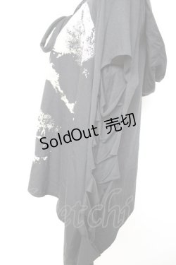 画像3: SEX POT ReVeNGe / 袖クラッシュptカットソー  黒×白 Y-25-12-17-025-SP-TO-SZ-ZY