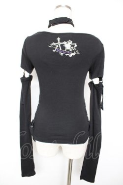 画像2: Deorart / チョーカーデザインセパレートスリーブカットソー M 黒 Y-25-12-17-027-PU-TO-SZ-ZY