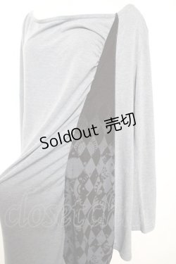 画像3: PUTUMAYO / プリント切替ロングトップス  グレー Y-25-12-17-028-PT-TO-SZ-ZY