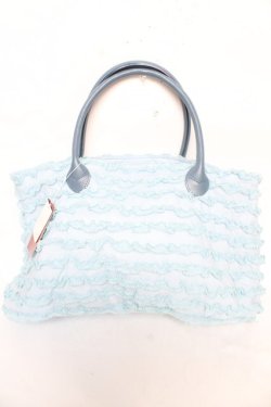 画像2: PINK HOUSE / ドットチュールフリル使いバッグ F サックス Y-25-12-18-020-LO-ZA-SZ-ZY