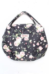 PINK HOUSE / Berry Roseプリントの3WAYミニバッグ  黒 Y-25-12-18-021-LO-BG-SZ-ZY
