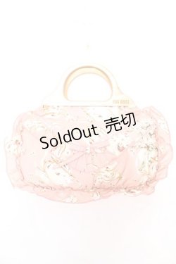 画像1: PINK HOUSE / ティーカッププリントハンドルバッグ F ボルドー Y-25-12-18-024-LO-BG-SZ-ZY