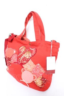 画像3: PINK HOUSE / くまワッペンバッグ  赤 Y-25-12-18-003-LO-BG-SZ-ZY