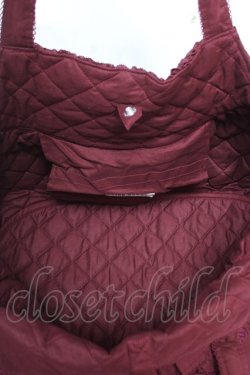 画像4: PINK HOUSE / ロゴ刺繍入りローンバッグ  ボルドー Y-25-12-18-005-LO-BG-SZ-ZY