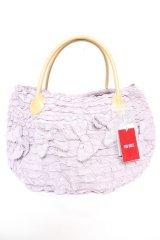 PINK HOUSE / リボン付きフリルバッグ F ラベンダー Y-25-12-18-007-LO-BG-SZ-ZY