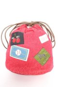 PINK HOUSE / KEITA MARUYAMA 巾着バッグ  赤 Y-25-12-18-008-LO-BG-SZ-ZY