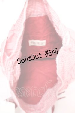 画像4: PINK HOUSE / ギンガムパッチワークバッグ F 赤 Y-25-12-18-009-LO-BG-SZ-ZY