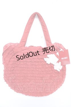 画像1: PINK HOUSE / Teddyシルエットフリルバッグ  赤 Y-25-12-18-013-LO-BG-SZ-ZS